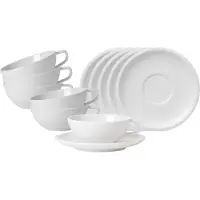 Villeroy & Boch Teetassen mit Untertassen Artesano Original 120 ml Set van 6