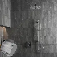 Saniclear Talpa Stripes inbouw regendouche met 20cm hoofddouche, muurarm en glijstang chroom