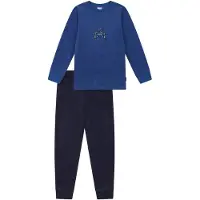 Schiesser Nachtkledij 'Nightwear 1' blauw / zwart