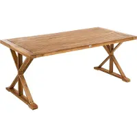 Beliani CALABRITTO - Tuintafel - Bruin - Acaciahout