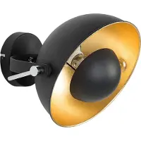 Beliani THAMES - Wandlamp - Zwart - Metaal