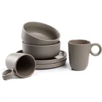 Leonardo Servies Roma Taupe (6-delig)