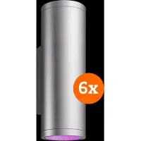 Philips Hue Appear muurlamp White and Color RVS 6-Pack