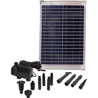 Ubbink Fountain pump - - SolarMax 1000 - Flow rate 1350 l/h - 18V 580mA solar panel - Volcano jets & bell