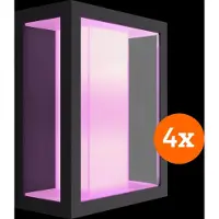 Philips Hue Impress muurlamp White and Color zwart breed 4-pack
