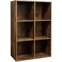 Vasagle Boekenkast met 6 vakken, Vintage bruin