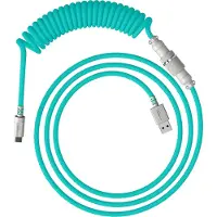 HyperX USB-C-spiraalkabel, Light Green-White
