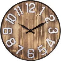 Nextime Ne-3277Br Grote Wandklok Aberdeen 50 Cm Hout/Metaal