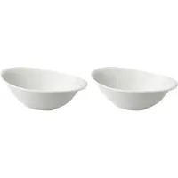 Palmer - White Delight - Schaal - Kom - 2 stuks - 45 cl - 21 x 13,5 cm - Wit - Porselein - Bordenset