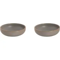 Palmer - Sandy Loam - Schaal - Kom - 2 stuks - 50 cl - ø 16 cm - Grijs - Stoneware - Bordenset
