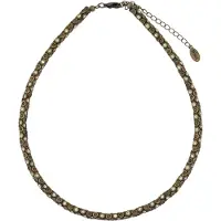 Behave – Ketting – Antiek Goudkleurig – Champagne En Cognacbruine Kristallen – Nikkelvrij
