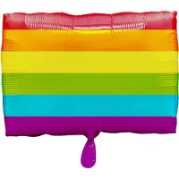 Amscan folieballon regenboog kleuren, afmetingen 40 x 30cm