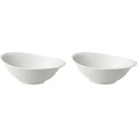 Palmer - White Delight - Schaal - Kom - 2 stuks - 70 cl - 25 x 16 cm - Wit - Porselein - Bordenset