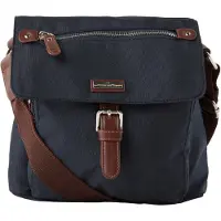 Tom Tailor Schoudertas 'Rina' donkerblauw / kastanjebruin