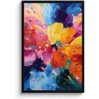 PosterMonkey Poster in lijst - Fotolijst 60x90 cm - Posters - Golvend - Energie - warm - Posterlijst zwart - Decoratie - Wanddecoratie woonkamer - Muurdecoratie slaapkamer