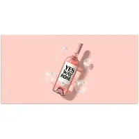 PosterMonkey Poster 150x75 cm - Bubbels - Rosé - Roze - Posters - Kamer decoratie - Wanddecoratie woonkamer - Muurdecoratie slaapkamer