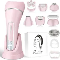 Sansbeauté 7 in 1 Ladyshave voor Vrouwen - Gezicht - Oksels - Benen - Epilator - Trimmer voor Vrouwen & Dames - Bikinitrimmer Dames - Scheerapparaat Vrouw
