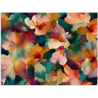 PosterMonkey Poster 80x60 cm - Harmonieus - Abstracte bloemen - Warme tinten - Posters - Kamer decoratie - Wanddecoratie woonkamer - Muurdecoratie slaapkamer