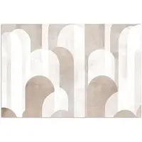 PosterMonkey Poster 90x60 cm - Abstracte bogen - Modern - Beige - Posters - Kamer decoratie - Wanddecoratie woonkamer - Muurdecoratie slaapkamer