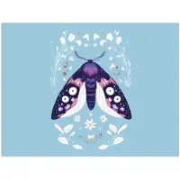 PosterMonkey Poster 120x90 cm - Bladeren - Wit - Vlinder - Insect - Posters - Kamer decoratie - Wanddecoratie woonkamer - Muurdecoratie slaapkamer