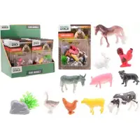 Johntoy 12 Boerderijdieren Speelset - 12 Dieren met Schuilsteen (set van 12)