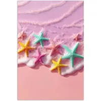 PosterMonkey Poster 20x30 cm - Zeesterren - Strand - Golven - Posters - Kamer decoratie - Wanddecoratie woonkamer - Muurdecoratie slaapkamer