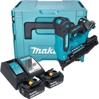 Makita DBN 610 RTJ accu staande spijkermachine 18 V 32 - 64 mm borstelloos + 2x accu 5.0 Ah + lader + Makpac