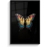 PosterMonkey Poster in lijst - Fotolijst 60x90 cm - Posters - Vlinder - Kleurrijk - Speels - Posterlijst zwart - Decoratie - Wanddecoratie woonkamer - Muurdecoratie slaapkamer