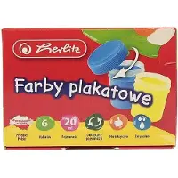 Herlitz Plakkaatverf Set - 6 Levendige Kleuren, 20ml per Potje