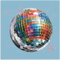 PosterMonkey Poster 50x50 cm - Discobal - Glinsterende sterren - Regenboog - Posters - Kamer decoratie - Wanddecoratie woonkamer - Muurdecoratie slaapkamer
