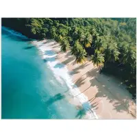 PosterMonkey Poster 40x30 cm - Tropisch - Strand - Water - Palmbomen - Posters - Kamer decoratie - Wanddecoratie woonkamer - Muurdecoratie slaapkamer