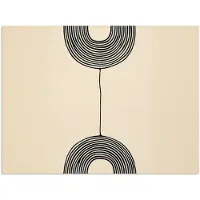 PosterMonkey Poster 80x60 cm - Geometrische bogen - Minimalistisch - Symmetrisch - Posters - Kamer decoratie - Wanddecoratie woonkamer - Muurdecoratie slaapkamer