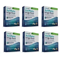 OraCoat XyliMelts Milde Munt – 6 x 40 stuks – Voordeelverpakking I Tegen Droge Mond