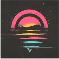 PosterMonkey Poster 30x30 cm - Cirkel - Abstract - Roze - Posters - Kamer decoratie - Wanddecoratie woonkamer - Muurdecoratie slaapkamer