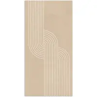 PosterMonkey Poster 75x150 cm - Parallelle lijnen - Lichte textuur - Beige - Posters - Kamer decoratie - Wanddecoratie woonkamer - Muurdecoratie slaapkamer