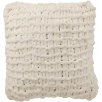 J-Line Cushion knitted polyester white