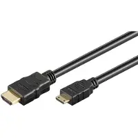 Goobay Mini HDMI - HDMI kabel - versie 1.4 (4K 30Hz) - verguld / zwart - 3 meter