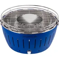 LotusGrill - Barbecue XL BLEU avec piles et câble d'alimentation USB