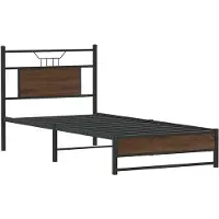 vidaXL Bedframe zonder matras, bruin eikenhout, 80x200 cm, houtvezel