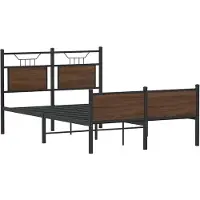 vidaXL Bedframe zonder matras bewerkt hout bruin eikenkleur 120x190 cm