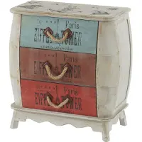 Generique Commode Leiria armoire table d'appoint, vintage, shabby chic, 74x70x36cm