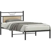 vidaXL Bedframe zonder matras hout sonoma eikenkleurig 100x190 cm
