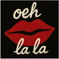 PosterMonkey Poster 50x50 cm - Lip - Rood - Quote - Posters - Kamer decoratie - Wanddecoratie woonkamer - Muurdecoratie slaapkamer