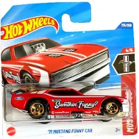 Hot Wheels '71 MUSTANG FUNNY CAR SUMTHIN FUNNY RED175/250 1:64 HW MUSTANG 60th SHORT CARD