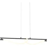 QAZQA Moderne hanglamp zwart incl. LED 3-staps dimbaar - Twirl