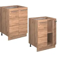 Vicco Keukenonderkast Fame-Line Krachtige eik goud 60 cm , WB Antraciet, Model 56711