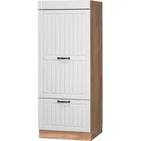 Vicco Hoge kast Fame-Line Wit landelijk/Goudkleurig Eiken 60 cm, Model 56759