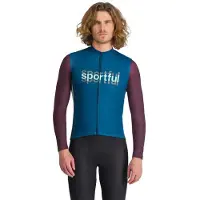 Sportful - Supergiara Logo Thermal Jersey - Fietsshirt M, blauw