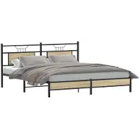 vidaXL Bedframe zonder matras hout sonoma eikenkleurig 183x203 cm