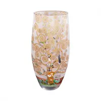 Goebel - Gustav Klimt | Vaas De Levensboom | Glas - 30cm - met echt goud